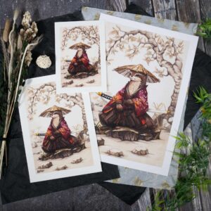 Otter Samurai - Under Cherry Blossoms